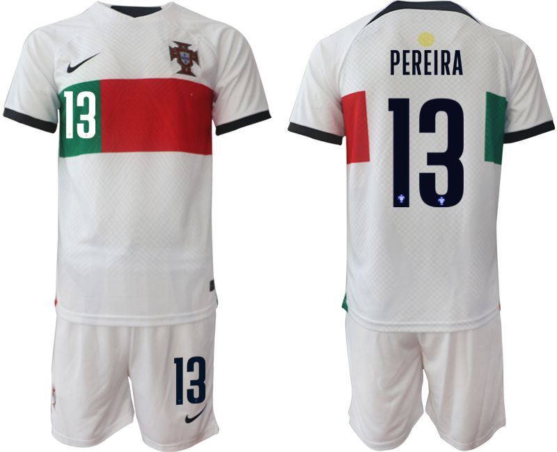 Men 2022 World Cup National Team Portugal away white 13 Soccer Jerseys